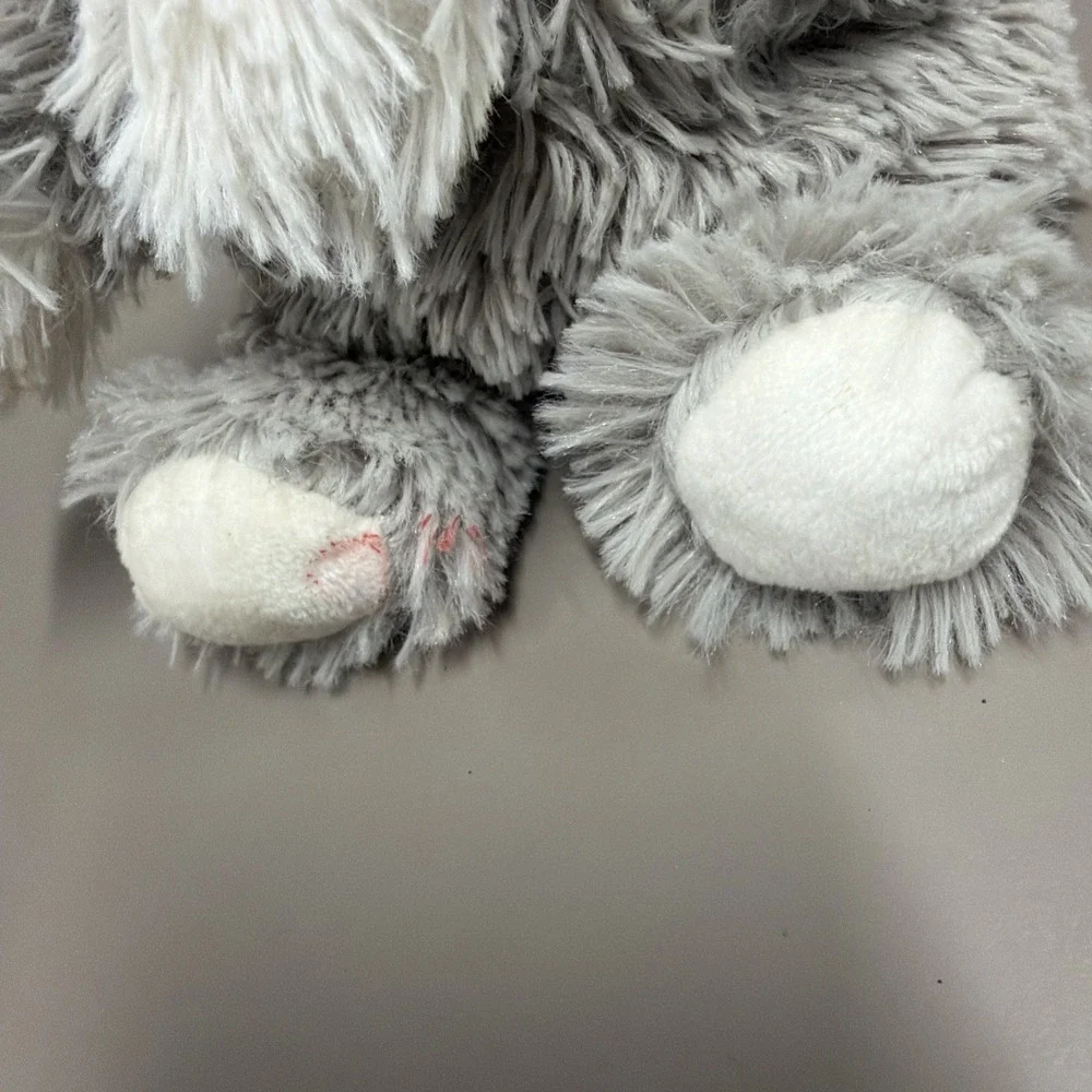 Warmies Microwavable Plush Husky Dog 10" Gray Cream Stuffed Animal Heat Therapy - Picture 2 of 11